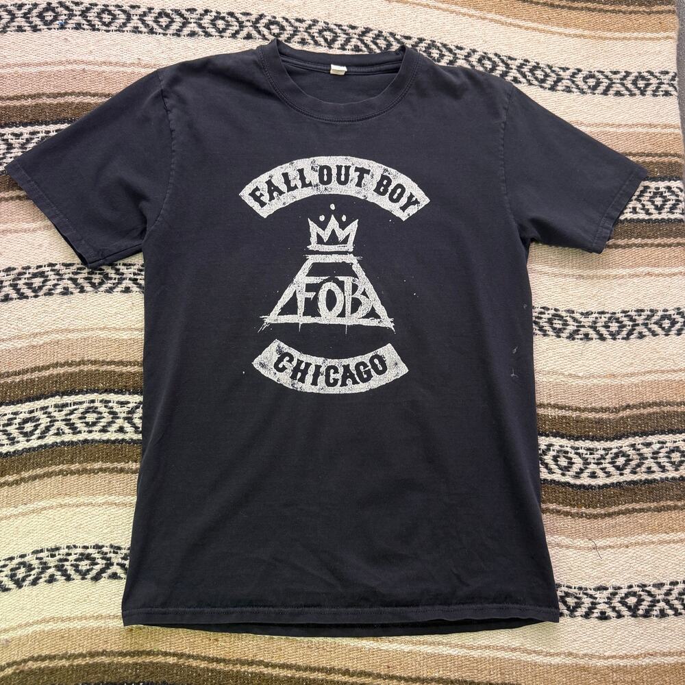Black FOB Fall Out Boy Chicago Illinois Concert Merch Tour Band Shirt Sz Medium